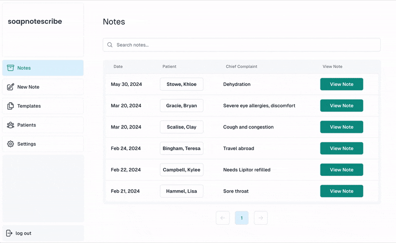 soapnotescribe demo